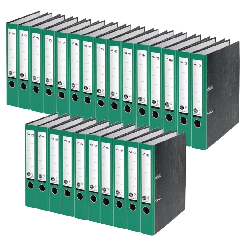 VON Leitz Leitz Leitz 10540055 Folder A4, 100% Recycled Paper, 50 mm Spine Width, for 350 Sheets, Blue Angel & FSC Certified, for School, Study & Home, Green