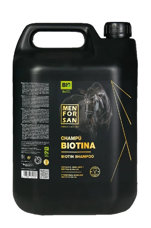 MENFORSAN Biotin Shampoo for Horses, 5L | Bio - Vegan Friendly - 100% Natural | Premium Horse Care