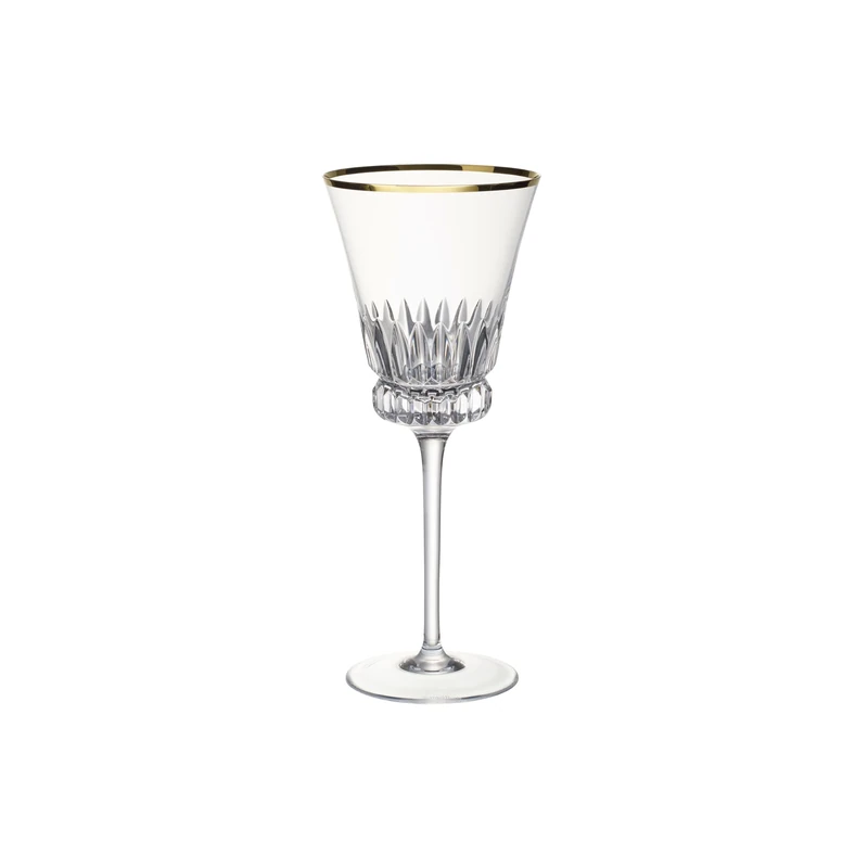 Villeroy & Boch - Grand Royal Gold red Wine Goblet Set with Gold Rim, 200 ml Wine Glasses, Crystal Glass, Clear