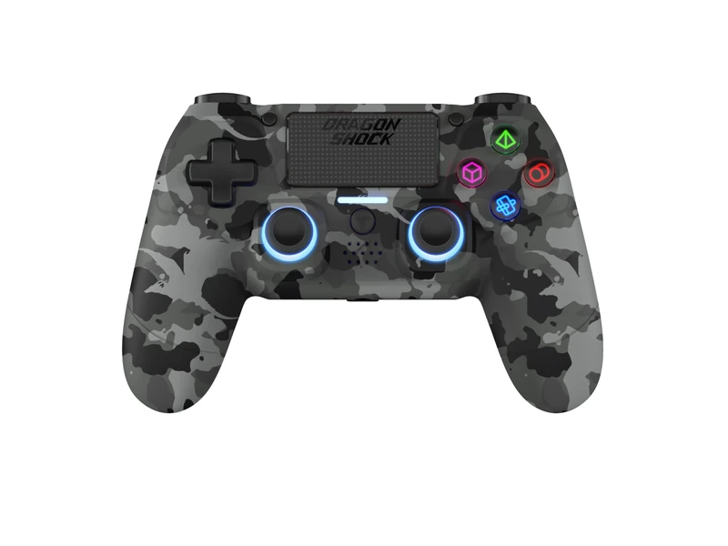 DragonShock Mizar Wireless Bluetooth Controller for PS4, PC and Mobile, Grey Camo
