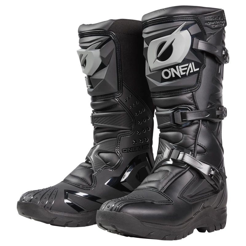O'NEAL | Motocross Boots | MX Enduro | Inner Ankle, Foot & Shift Zone Protection, Perforated Lining | Boots RSX Adventure V.24 | Adult | Black | Size 45