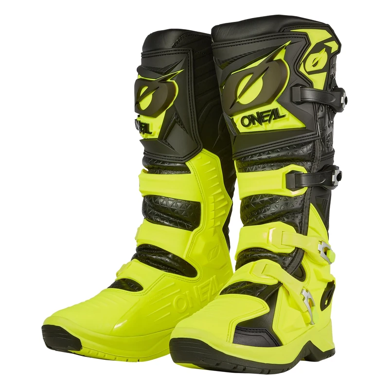 O'NEAL | Motocross Boots | Enduro Motorcycle | Anti-Slip Outsole for maximum grip, heat protection made of microfibre | RMX PRO Boot V.24 | Adult | Black Neon Yellow | Size 43