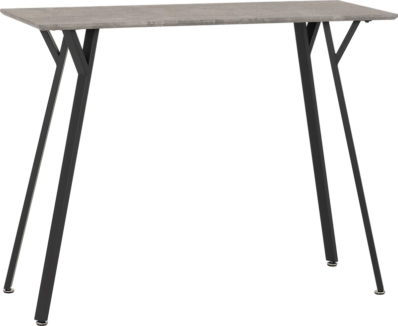 Seconique Quebec Bar Table in Concrete Effect/Black