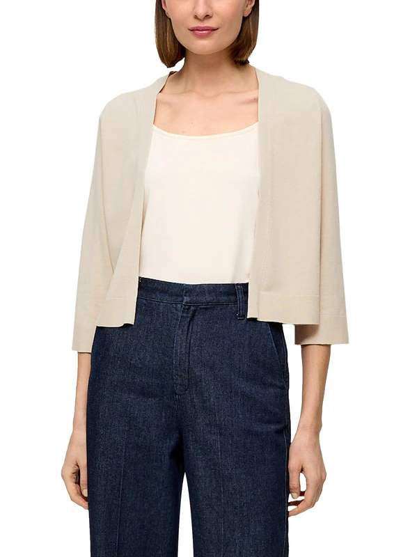 s.Oliver Women's 2145595 Cardigan Sweater, Beige 81w0, 20 - Image 1