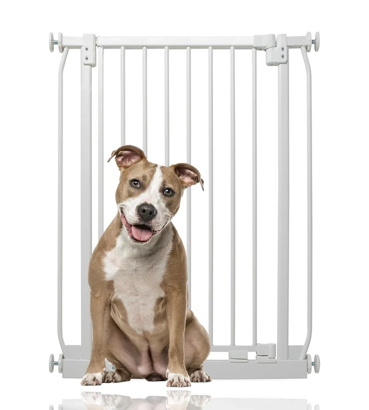 Bettacare Extra Tall Elite Narrow Dog Gate, 65.5cm - 74.5cm, Matt White, Extra Tall 100cm in Height, Narrow Pressure Fit Pet Gate for Dog and Puppy, Pet and Dog Barrier, Easy Installation