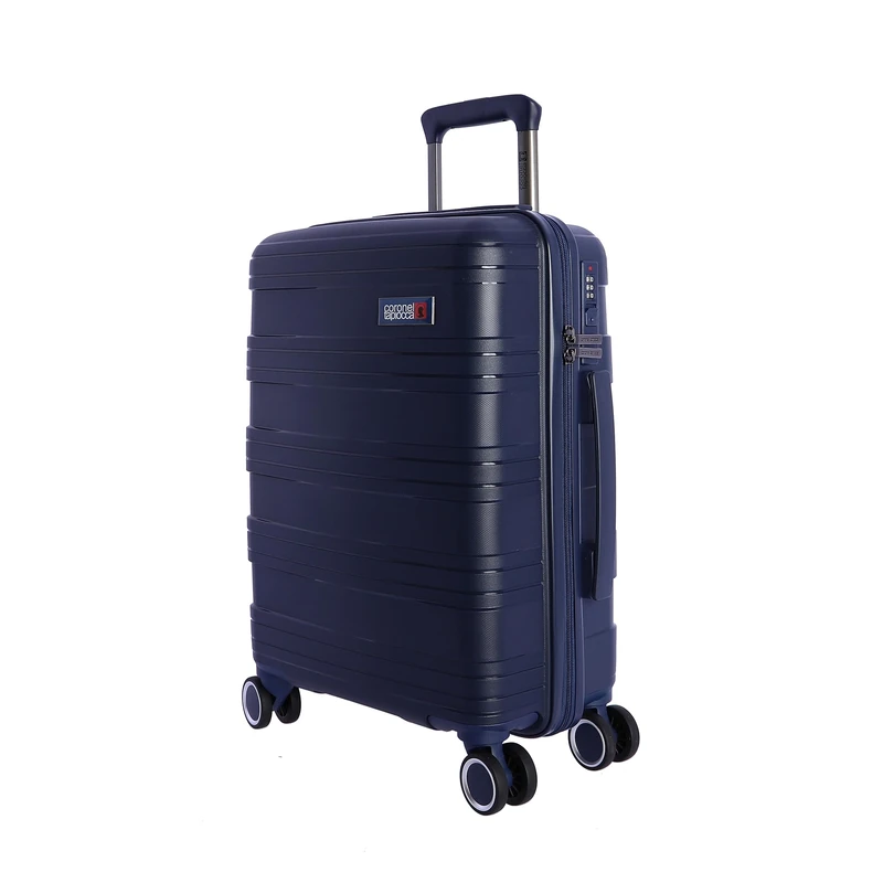 Coronel Tapioca - Cabin Travel Suitcases - Cabin Suitcase 55 x 40 x 20 - Travel Suitcase - Sturdy Cabin Suitcase - Trolley Luggage for Aircraft with 4 360º Wheels and Lock, Navy, 55x40x20 cm, Cabin