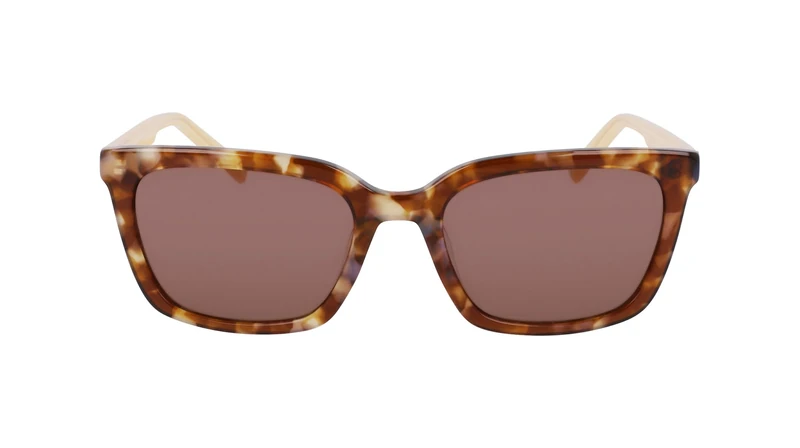 Dkny DK546S 243 Iridescent Honey Tortoise Sunglasses Woman Acetato, Square, 53