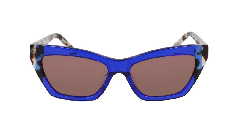 Dkny DK547S 425 Cobalt/Bone Tortoise Sunglasses Woman Acetato, Cat Eye, 55