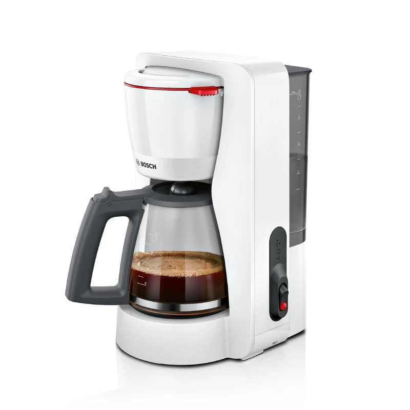 Bosch MyMoment TKA2M111 Filter Coffee Maker, 1.25 L Glass Jug, 10-15 Cups, Keep Warm 40 Minutes, Drip Stop System, Swivel Filter Holder, Removable Water Tank,