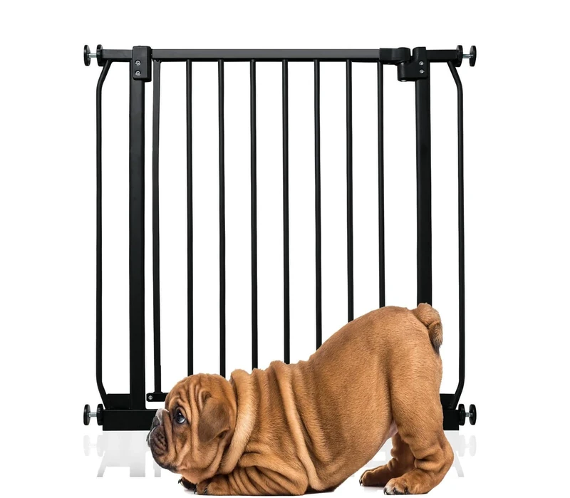 Bettacare Elite Pressure Dog Gate, 71cm - 80cm, Matt Black, Pressure Fit Pet Gate for Dog and Puppy, Pet and Dog Barrier, Easy Installation