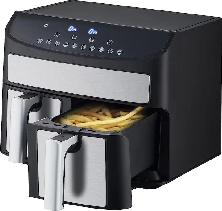 Countertop Air Fryer 2 x 3.5 Litre 1.7kW | Stalwart DA-ADDP003N