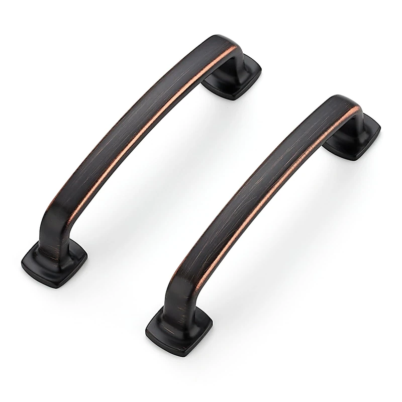 15 Pack Oil Rubbed Bronze Cabinet Handles, 3.75" Hole Center Drawer Pulls