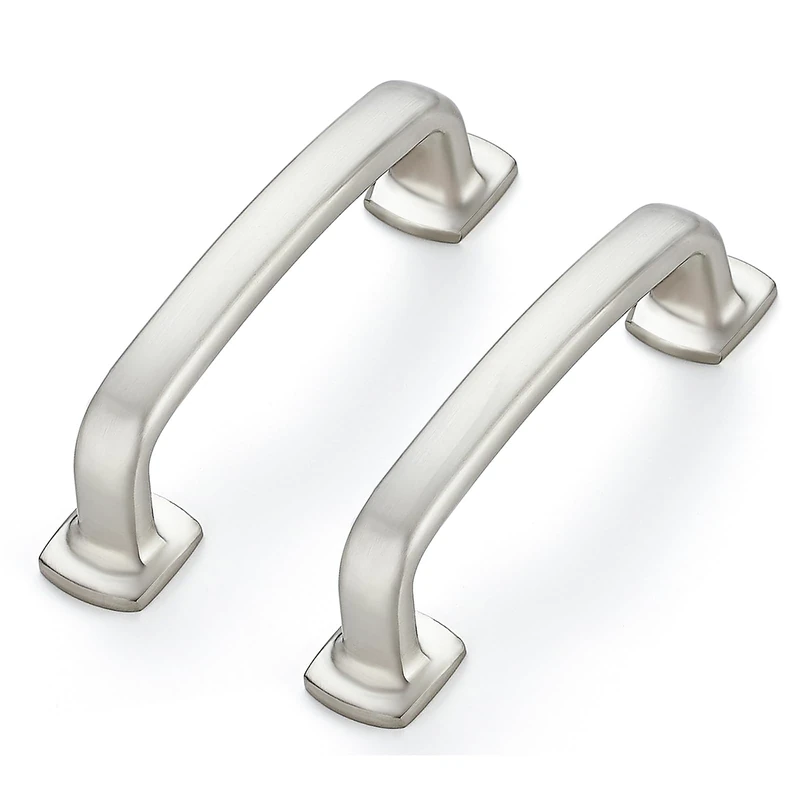 30 Pack Brushed Nickel Cabinet Handles, 3" Hole Center Arch Drawer Pulls