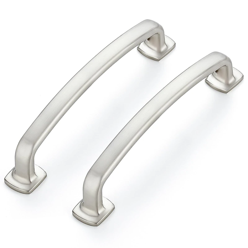 25 Pack Brushed Nickel Cabinet Handles, 5" Hole Center Arch Drawer Pulls