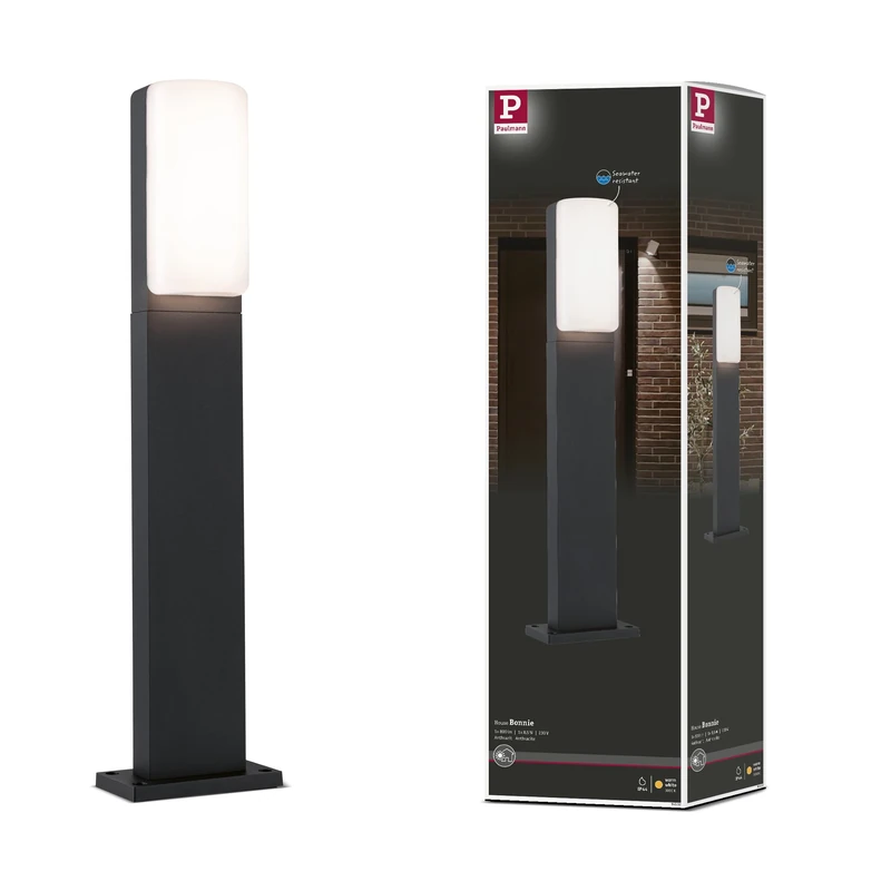 Paulmann 94852 LED Bollard Light Bonnie IP44 600mm 3000K 8.5W 560lm 230V Anthracite Aluminium Outdoor luminaire