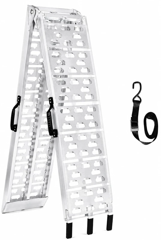 MAXIVAMN Aluminum Cargo Ramp, Aluminium, Silver, 1 PC