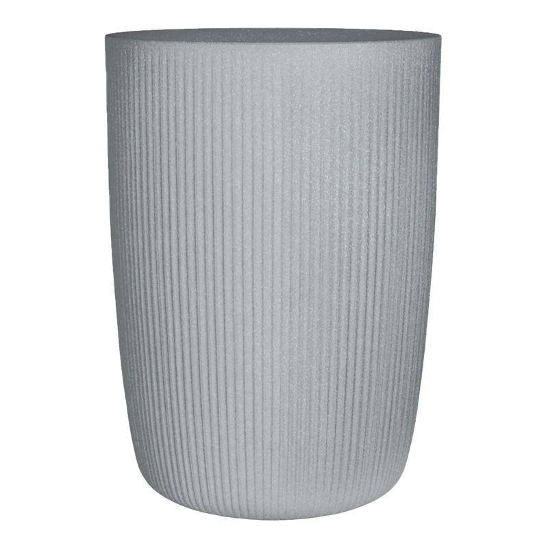 Scheurich Linetto High 54 Round Tall Planter - Stony Grey - Made with Recycled Plastic - 10 Year Guarantee - Outdoor Use