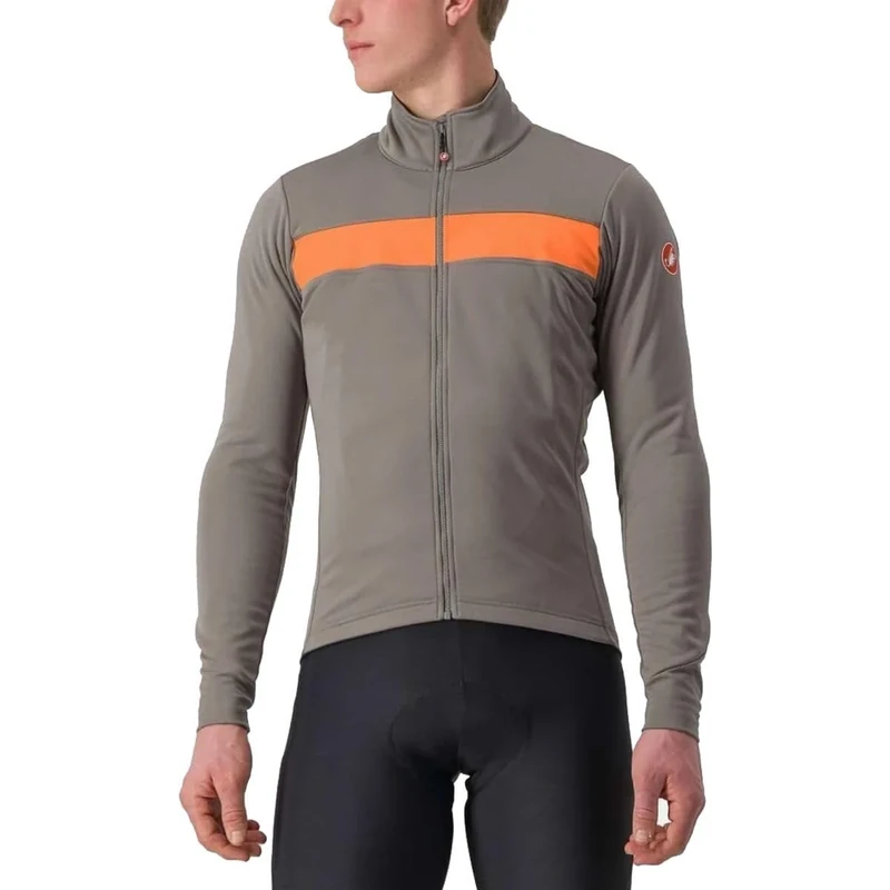 CASTELLI 4521503-064 RADDOPPIA 3 JKT Jacket Men's NICKEL GRAY/RED ORANGE Size M
