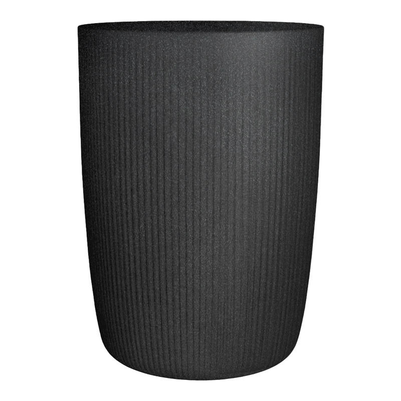 Scheurich Linetto High 54 Round Tall Planter - Stony Black - Made with Recycled Plastic - 10 Year Guarantee - Outdoor Use
