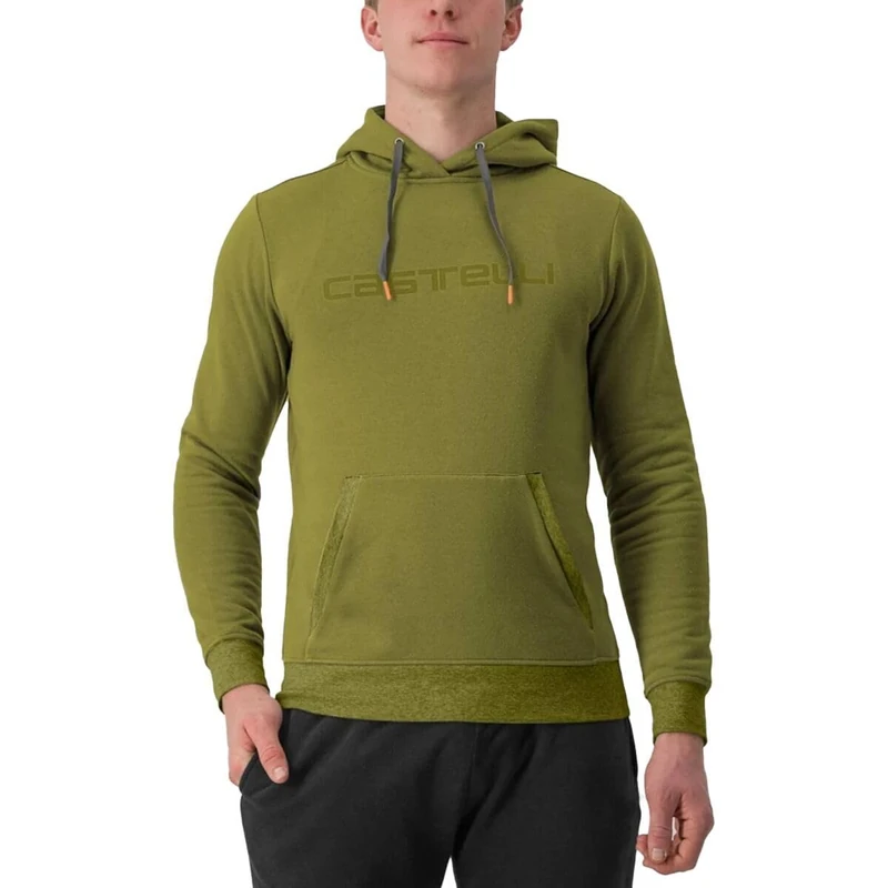 CASTELLI 4523559-592 LOGO HOODIE Sweatshirt Unisex AVOCADO GREEN Size XXL
