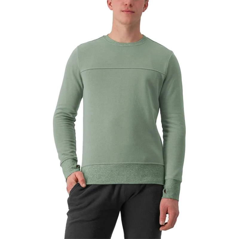 CASTELLI 4523560-346 LOGO SWEATSHIRT Sweatshirt Unisex DEFENDER GREEN Size L
