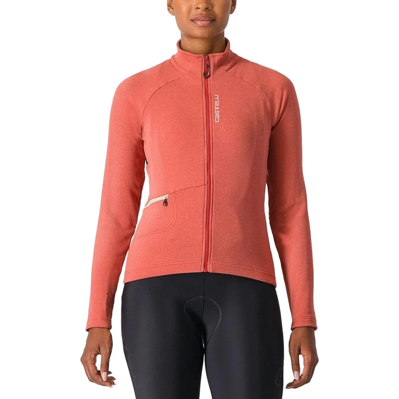 CASTELLI 4522539-654 UNLTD TRAIL W JRS Sweatshirt Women's MINERAL RED/CLAY Size S