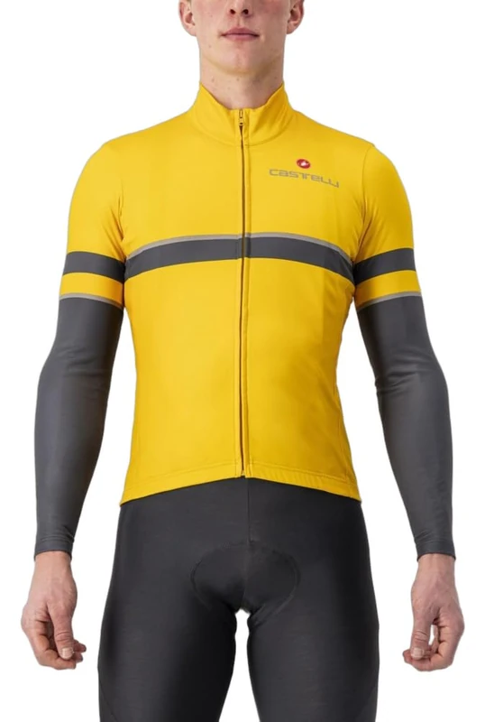 CASTELLI 4523525-755 Retta LS Jersey T-Shirt Unisex Goldenrod/Dark Gray Size M