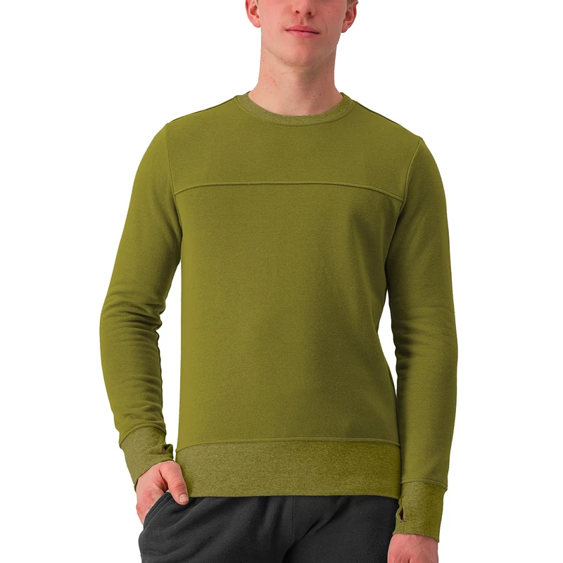 CASTELLI 4523560-592 LOGO SWEATSHIRT Sweatshirt Unisex AVOCADO GREEN Size S