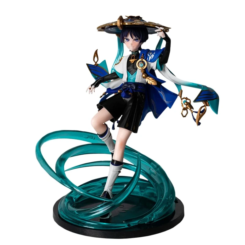 RZAHUAHU Genshin Impact Wanderer 1/7 Figure PVC 25CM Anime Game Sumeru Scaramouche Character Desktop Ornaments Gift Kunikuzushi