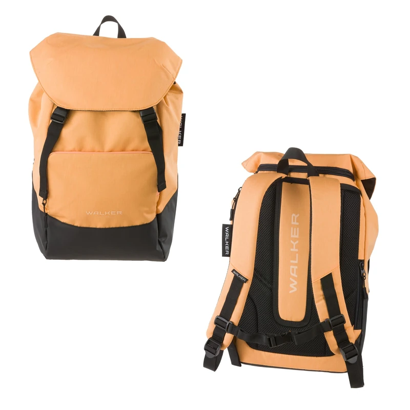 Walker Sol Peach 42129-026 Lifestyle Backpack with Main Compartment, Laptop Compartment, Ergonomic Back Padding, Buckles, Water-Repellent, Approx. 25 L Volume, Approx. 33 x 48 x 15 cm, multicoloured