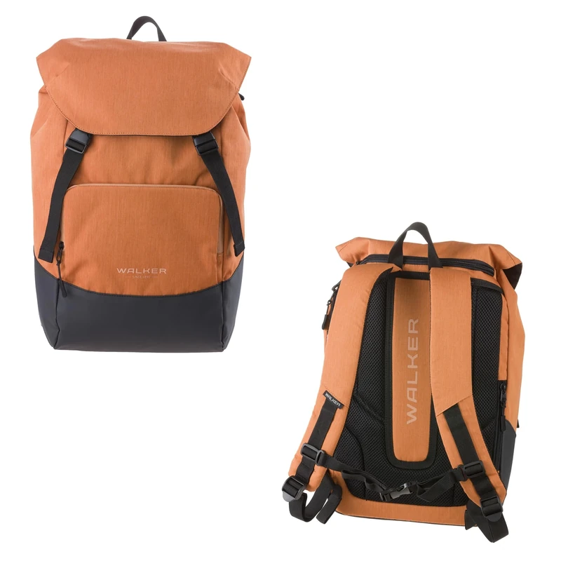 Walker Sol Coconut 42129-026 Lifestyle Backpack with Main Compartment, Laptop Compartment, Ergonomic Back Padding, Buckles, Water-Repellent, Approx. 25 L Volume, brown, ca. 33 x 48 x 15 cm, Casual