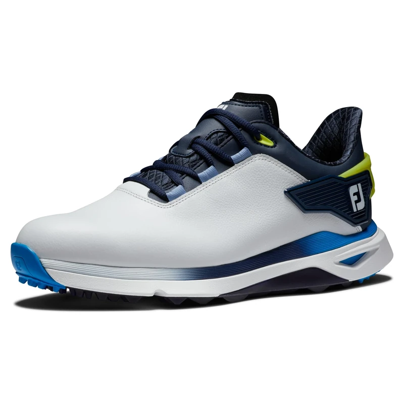 FootJoy Men's Pro/SLX Golf Shoe White/Navy/Blue, 8.5 UK Medium