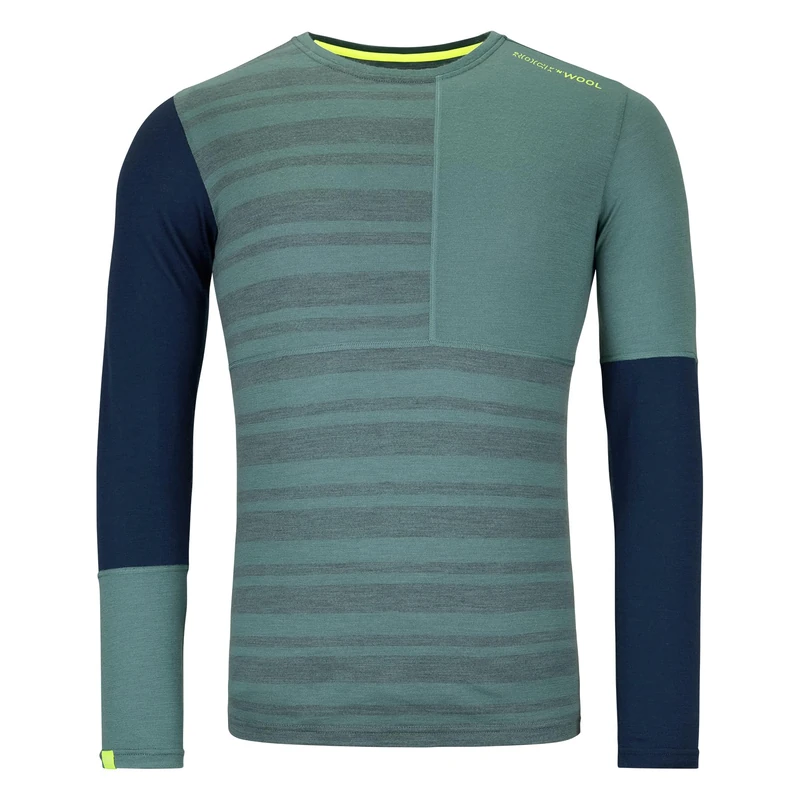ORTOVOX 84102-88201 185 Rock N Wool Long Sleeve M T-Shirt Men's Arctic Grey Size XL