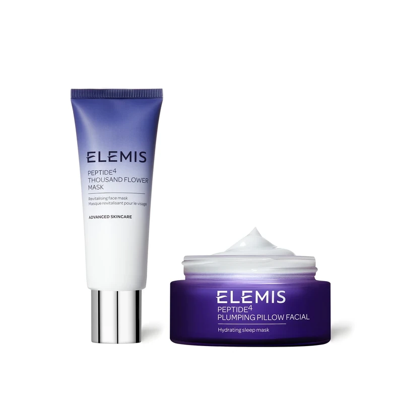 ELEMIS Peptide4 Thousand Flower Mask 75ml with Peptide4 Plumping Pillow Facial 50ml