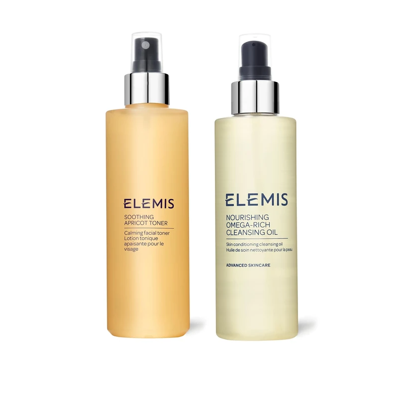 ELEMIS Soothing Makeup Remover, Nourishing Daily Deep Cleanser Routine, Hydrating & Refreshing for Sensitive Skin, Alcohol Free Toner and Omega-Rich Cleansing Oil Beauty Treatment