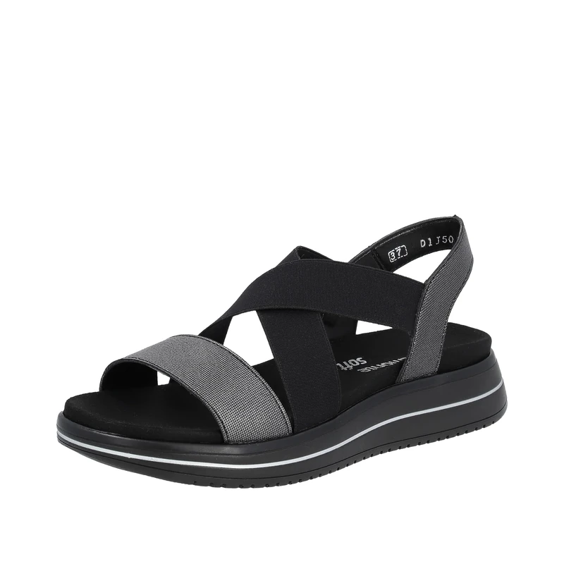 Remonte Sandal Gold, Nero Black02, 3.5 UK