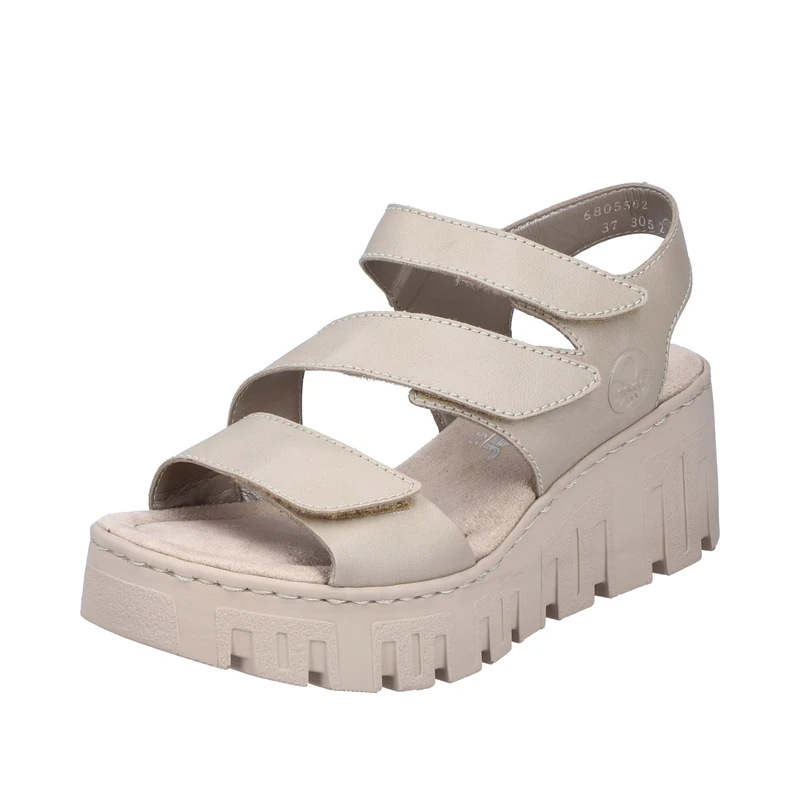 Rieker Women's 68055 Sandal, Beige, 8 UK