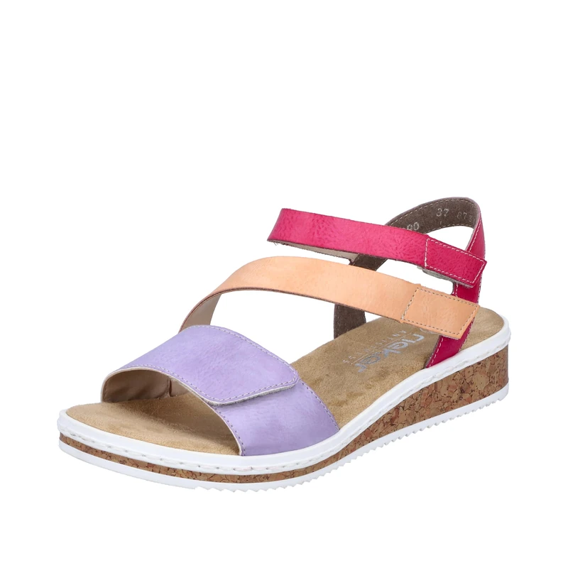 Rieker Women's V3670 Sandal, Bunt, 2 UK