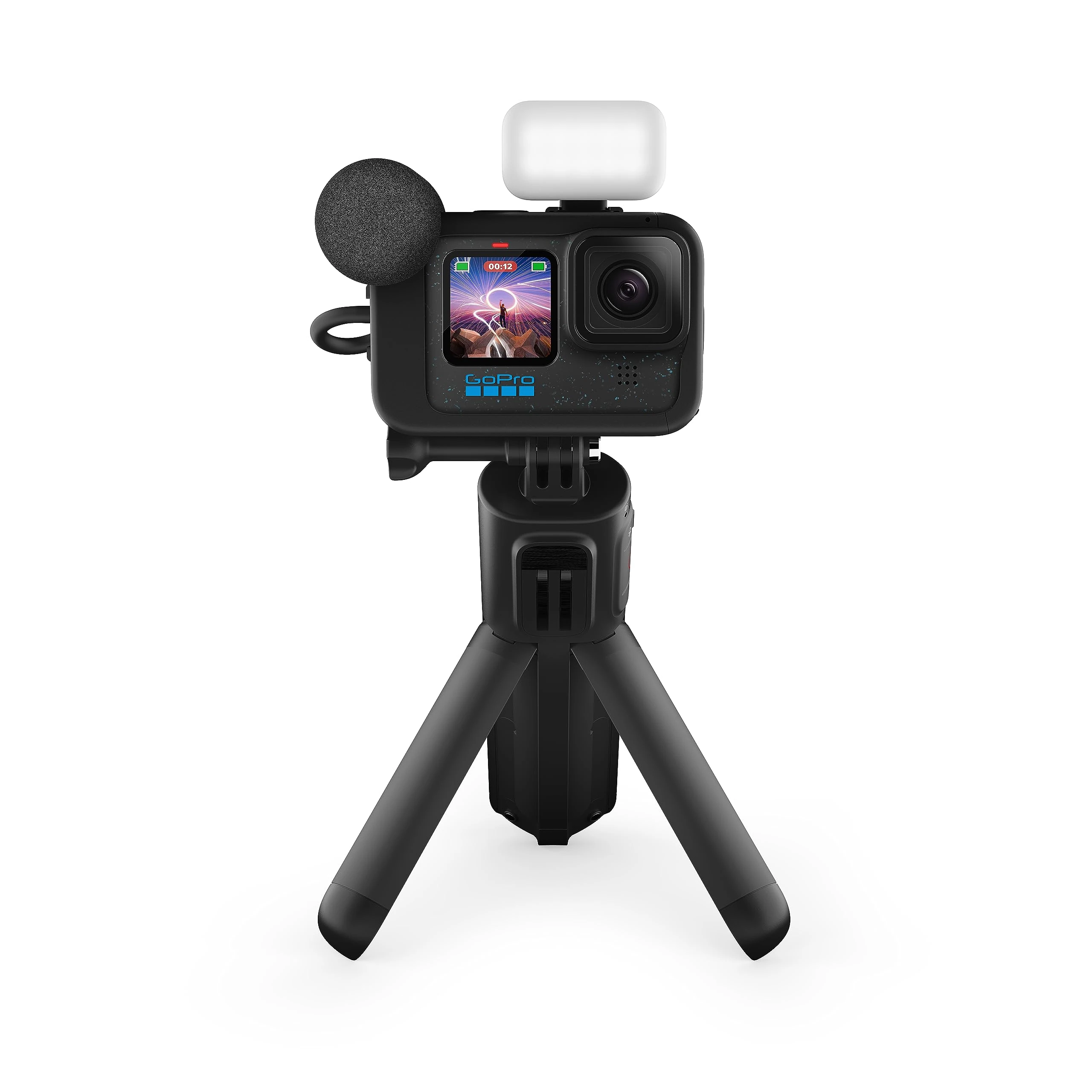 GoPro HERO12 Black Creator Edition - Includes HERO12 Black, Volta (Battery Grip, Tripod, Remote), Media Mod, Light Mod, Enduro Battery, and Carrying Case