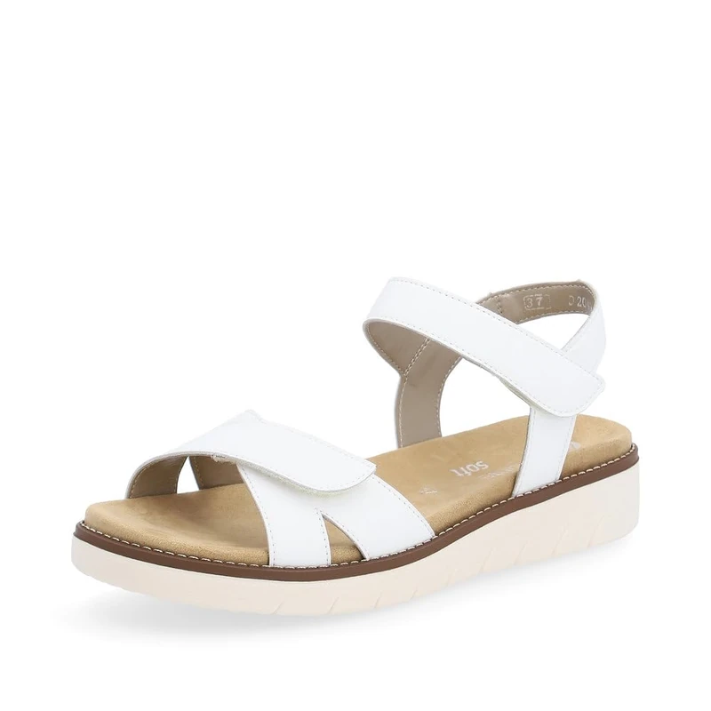 Remonte Women's Strappy Sandals D2049, Women's Sandals, Loose Insole, White 83, 3.5 UK