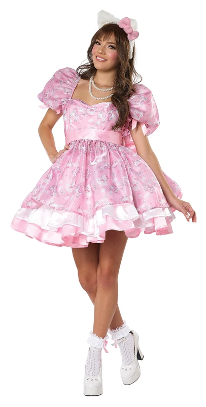 California Costumes Hello Kitty Unicorn Dreams Party Dress, Women's Large,Pink