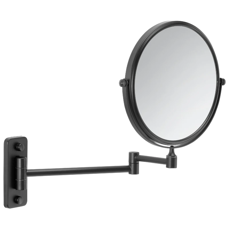Gedy Gaia Matte Black Wall Magnifying Mirror