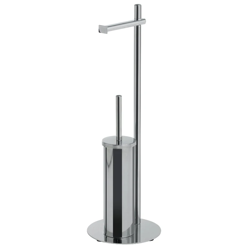 Gedy Circe Columna Toilet roll/brush holder Chrome