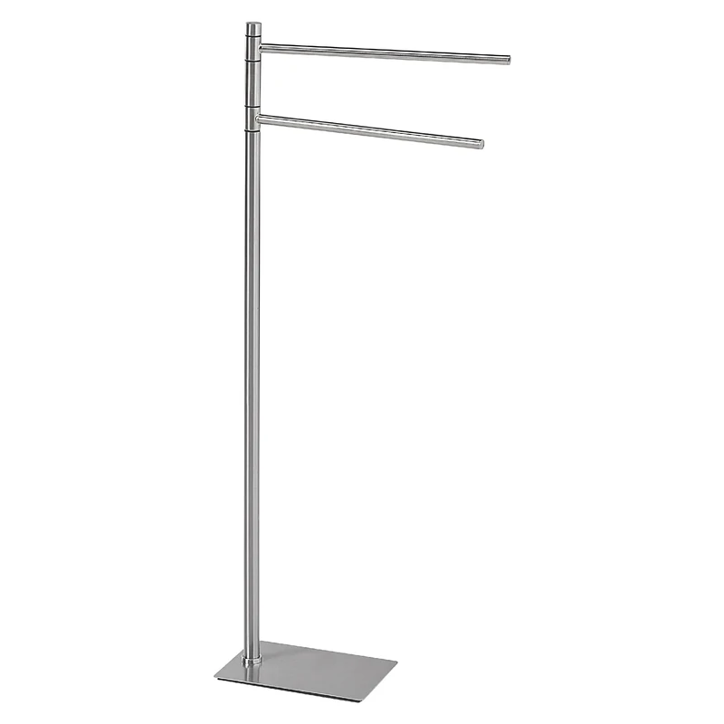 Gedy TRILLY 2 Arm Bathroom Towel Rail Brushed Stainless Steel 14 x 34 x 83.5