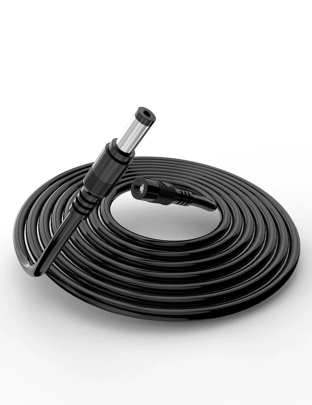 Tonton CCTV Power Extension Cable 2M(6.6ft), 2.1mmx 5.5mm Female to Male 12V DC Extension cable for Tapo C110,C211,C510W,TC70 Cameras, Router, LED Strip Light, CCTV Cameras, DVR/NVR Recorder, Black