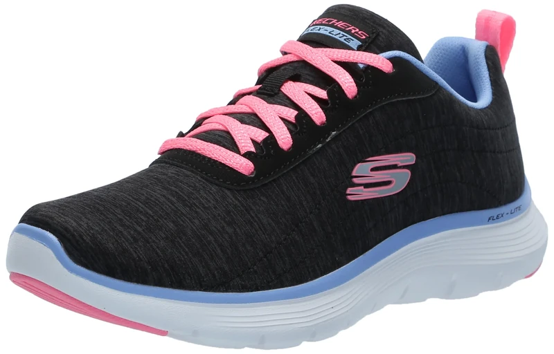 Skechers Women's Flex Appeal 5.0 Trainers, Bkmt Black Multi, 5.5 UK