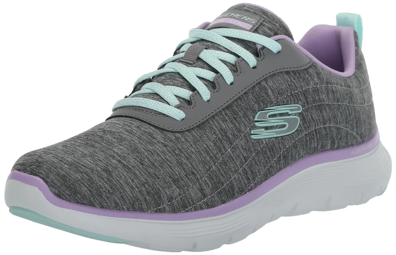 Skechers Women's Flex Appeal 5.0 Sneaker, Gymt= Grey Multi, 4 UK Wide