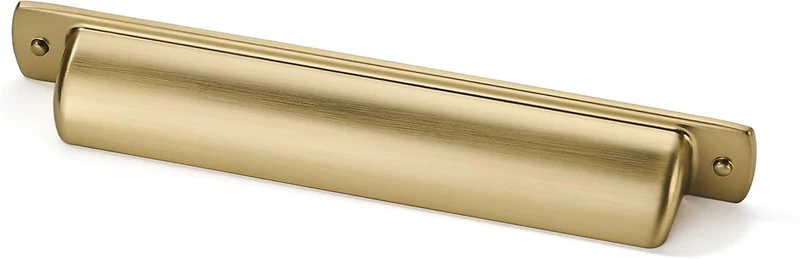 khtumeware 20 Pack 5" Drawer Pulls Brushed Brass Cabinet Cup Pulls Kitchen Hardware Brushed Gold Cabinet Handles Drawer Handles Knobs 5 inch Hole Center