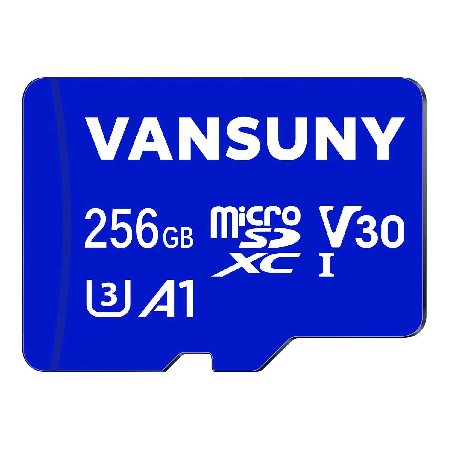 Vansuny 256GB Micro SD Card, MicroSDXC Memory Card + SD Adapter up to 100/60MB/s(R/W) with A1 App Performance, UHS-I, Class 10, U3, V30, 4K Video Recording