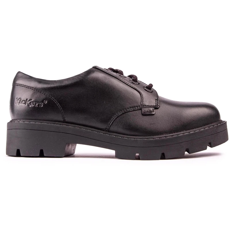 Kickers Women's Kori Lace Derby Shoe, Black, 6, UK - Image 1